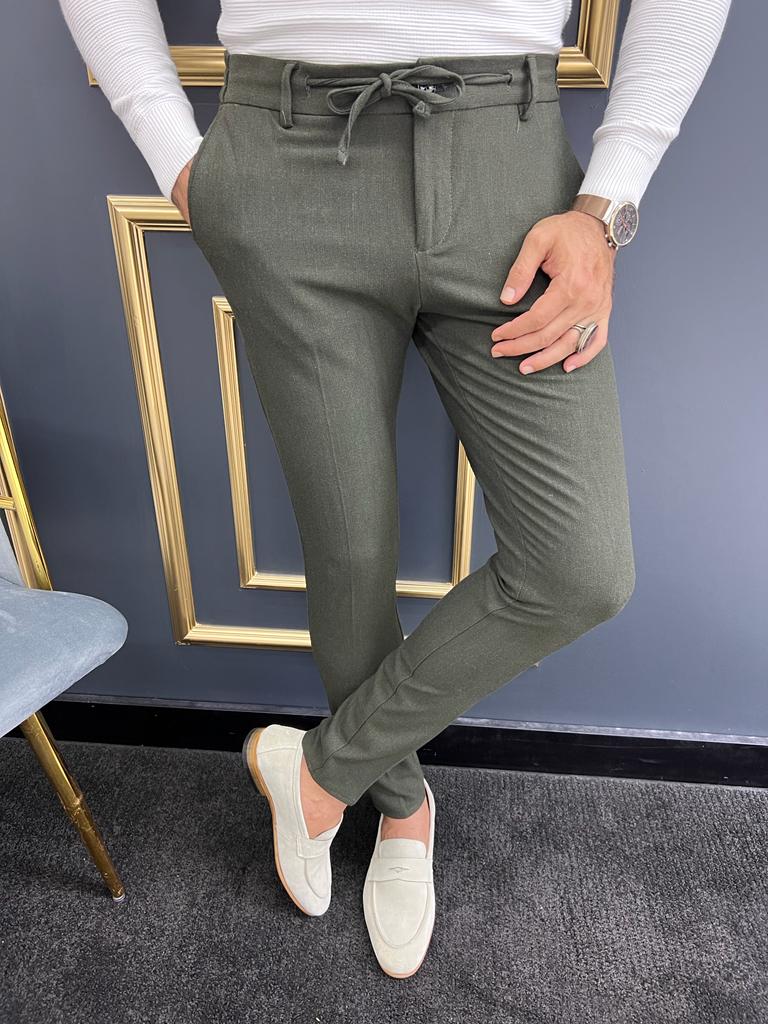 Gallen Khaki Slim Fit Pants