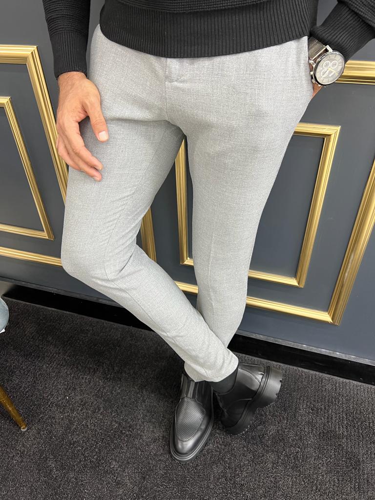 Maka Gray Slim Fit Pants