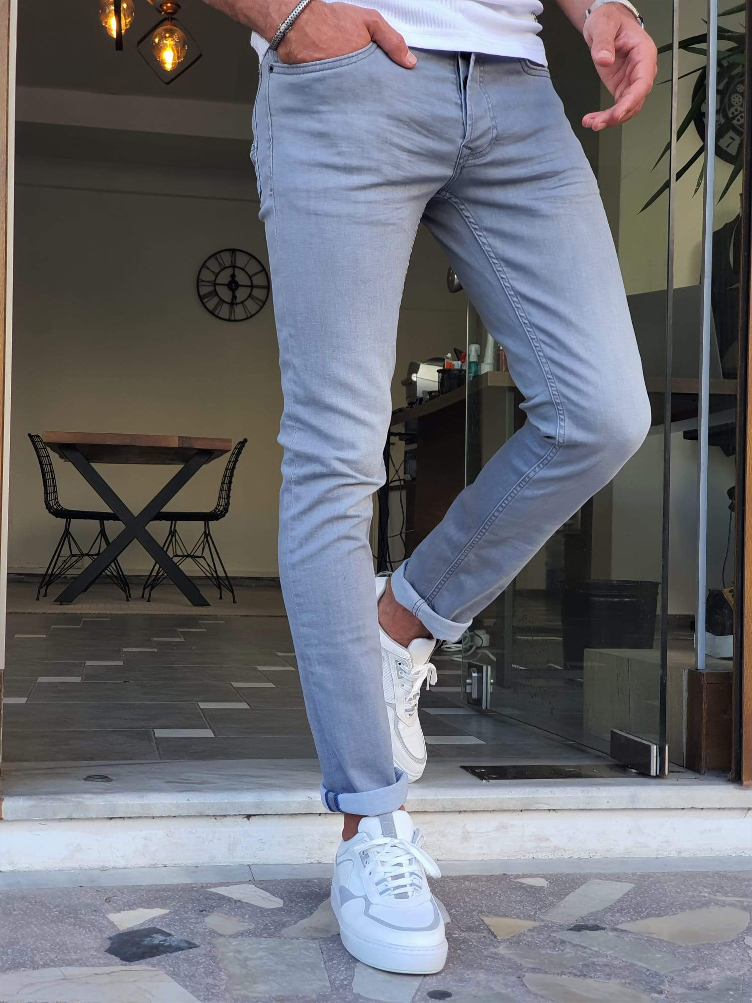 Elmore Gray Slim Fit Jeans