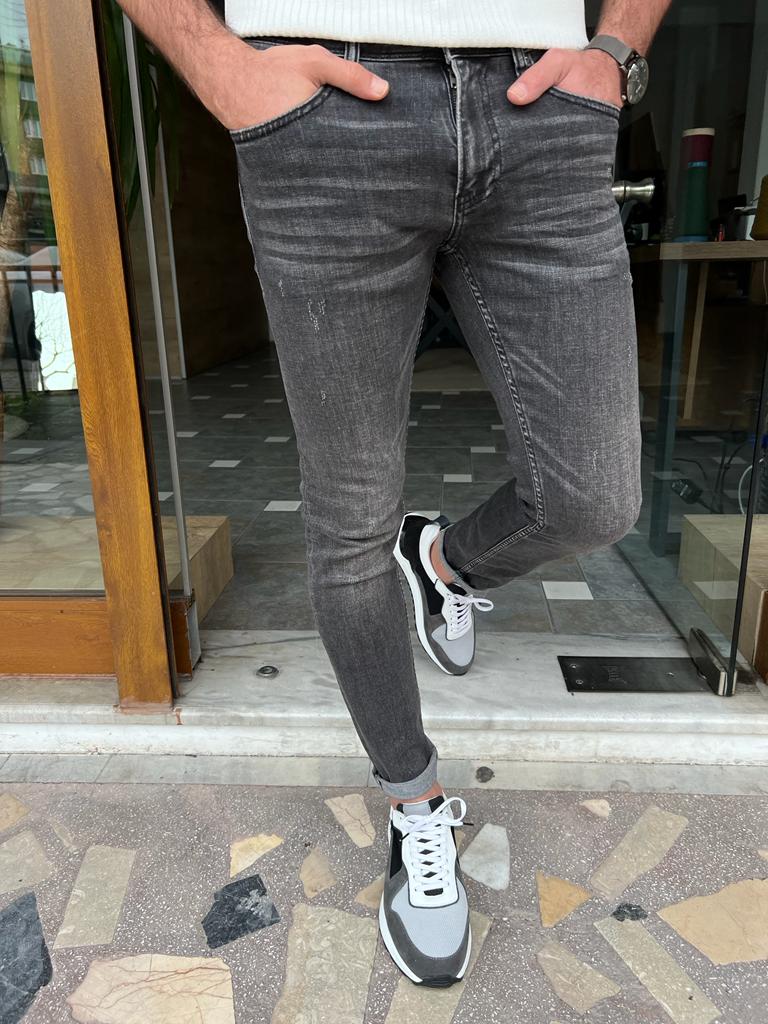 Carena Dark Gray Slim Fit Jeans