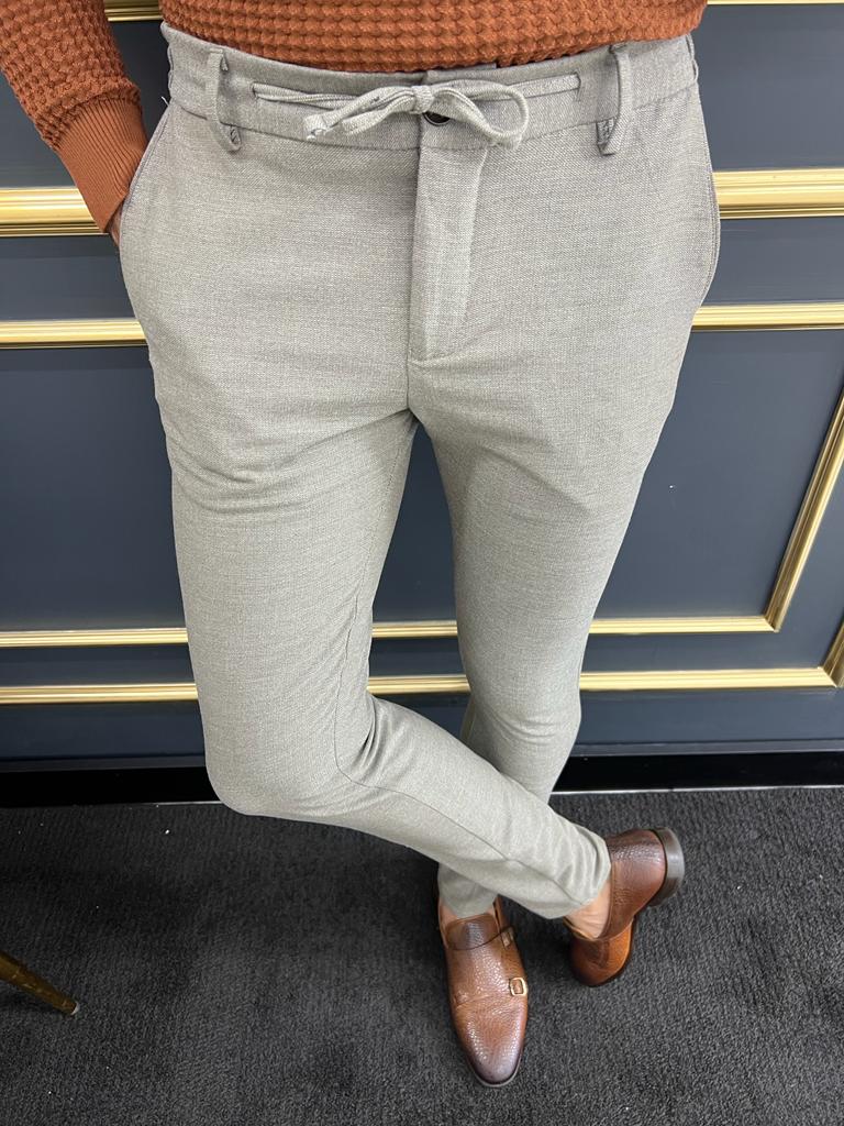 Gallen Beige Slim Fit Pants