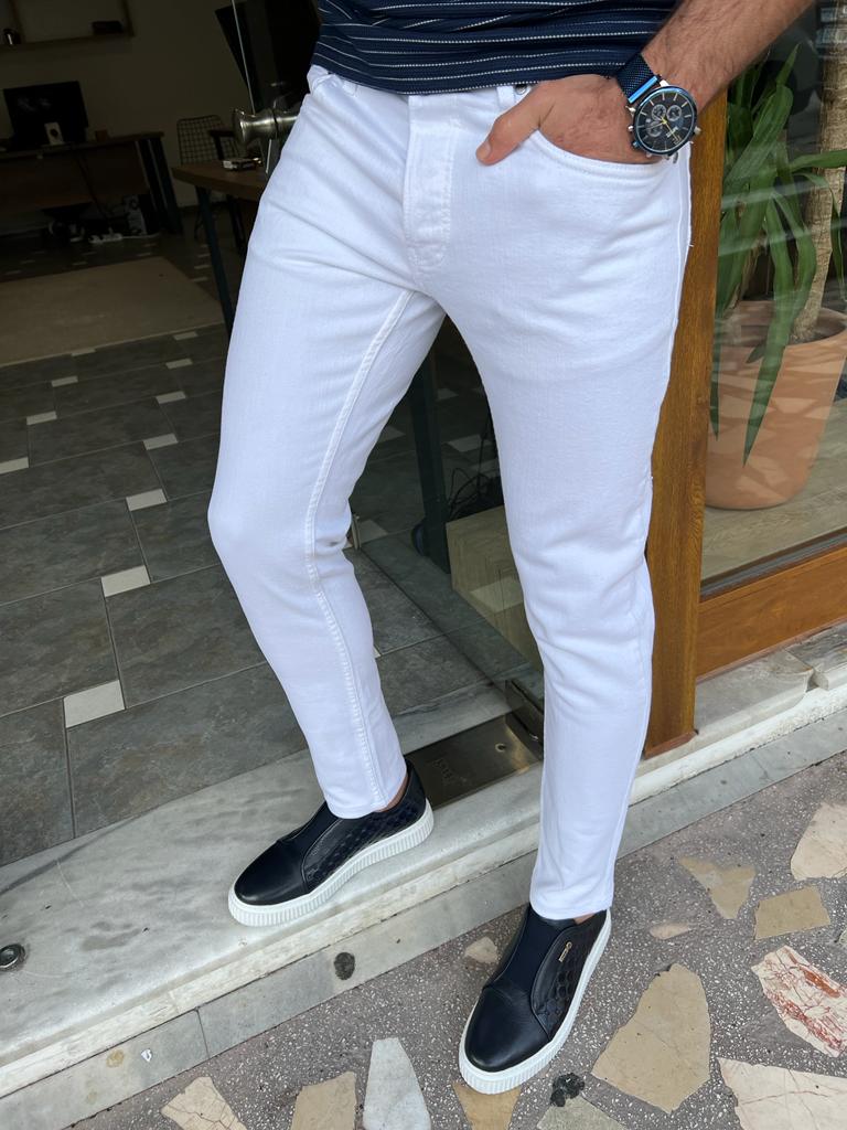 Apollo White Slim Fit Jeans