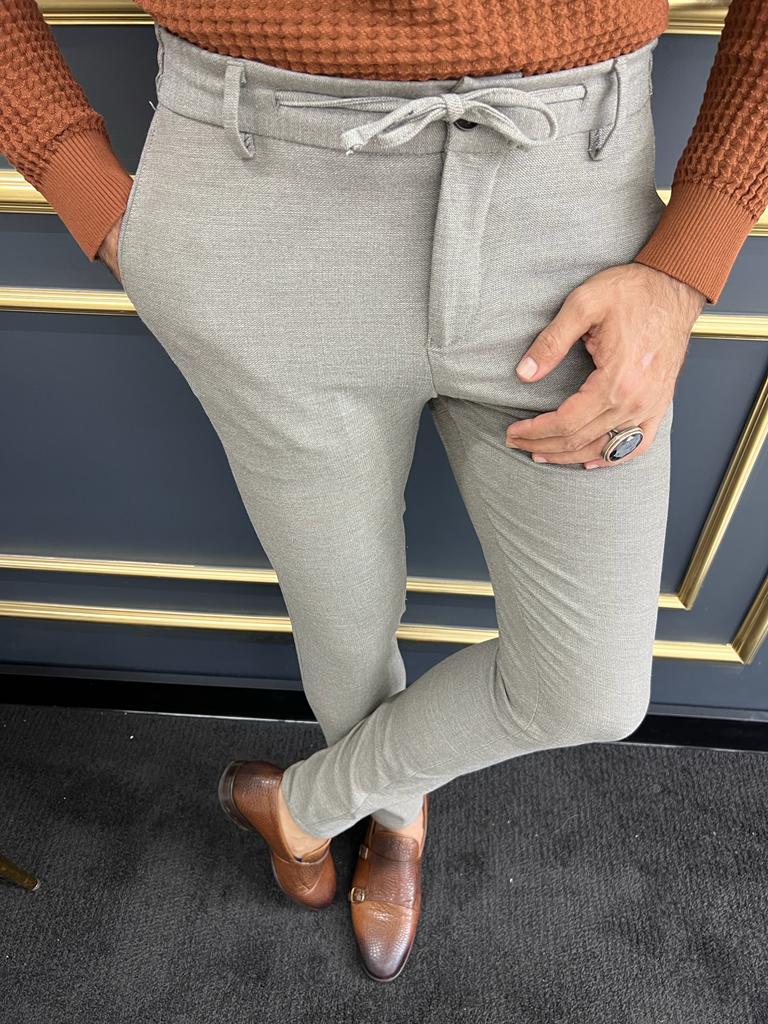 Gallen Beige Slim Fit Pants