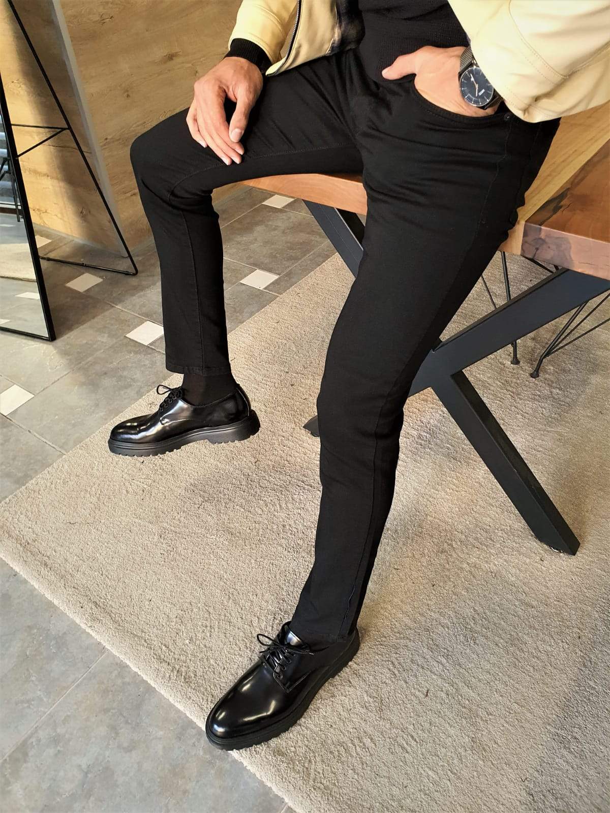 Elmore Black Slim Fit Jeans
