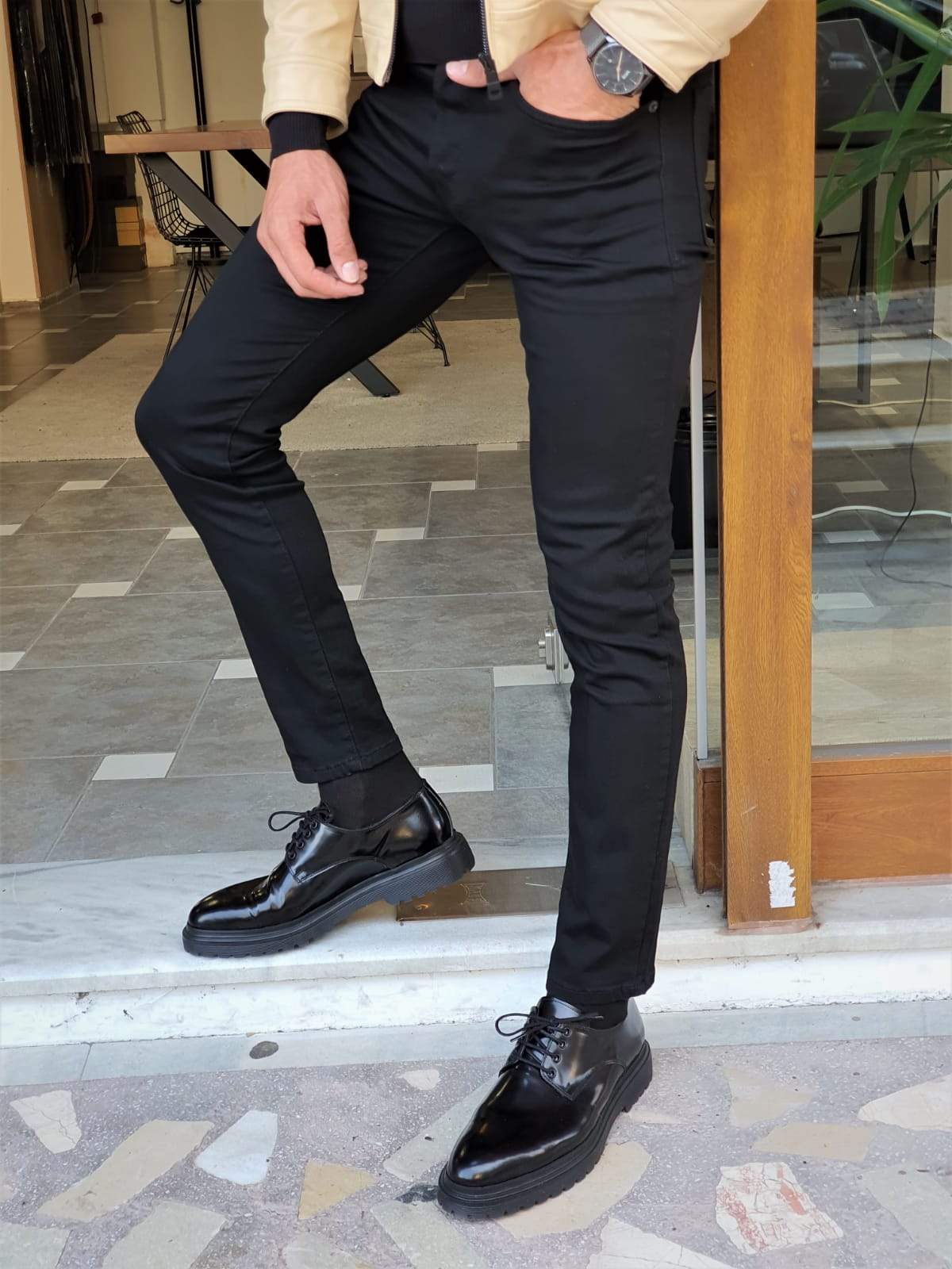 Elmore Black Slim Fit Jeans