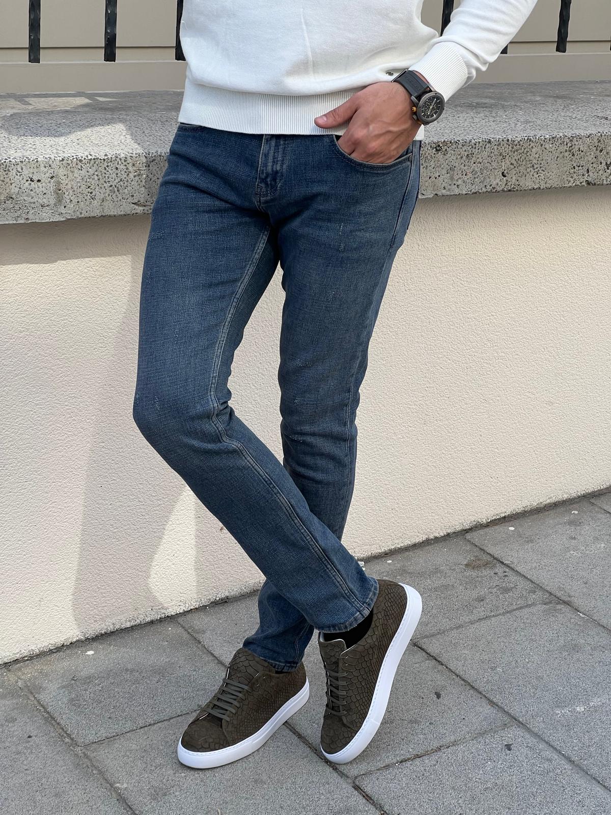 Burano Khaki Slim Fit Jeans