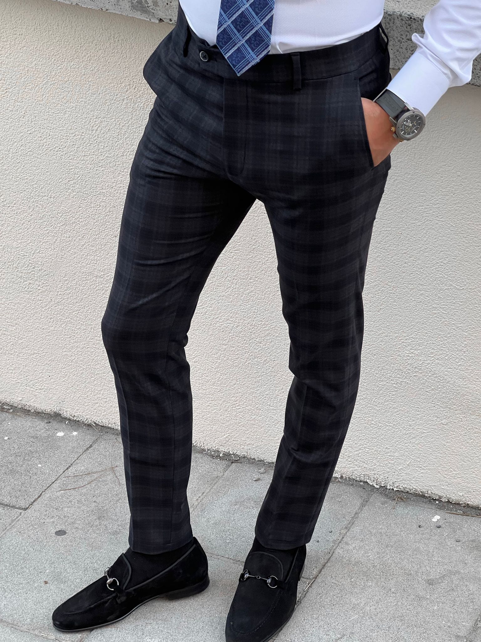 Clive Navy Blue Pants