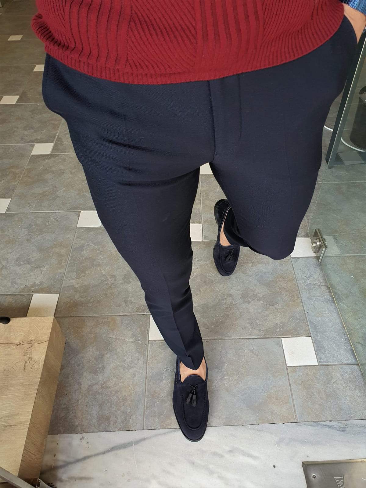 Cambridge Navy Blue Slim Fit Pants