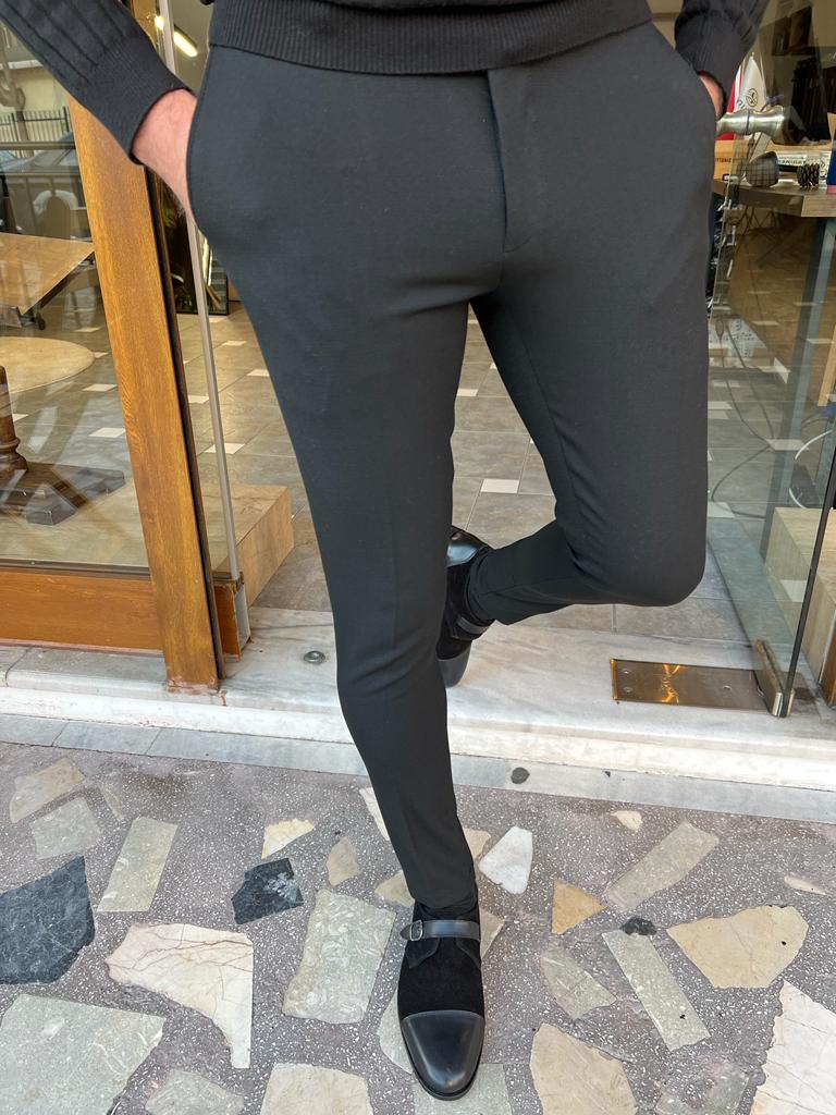 Augusta Black Slim Fit Trousers