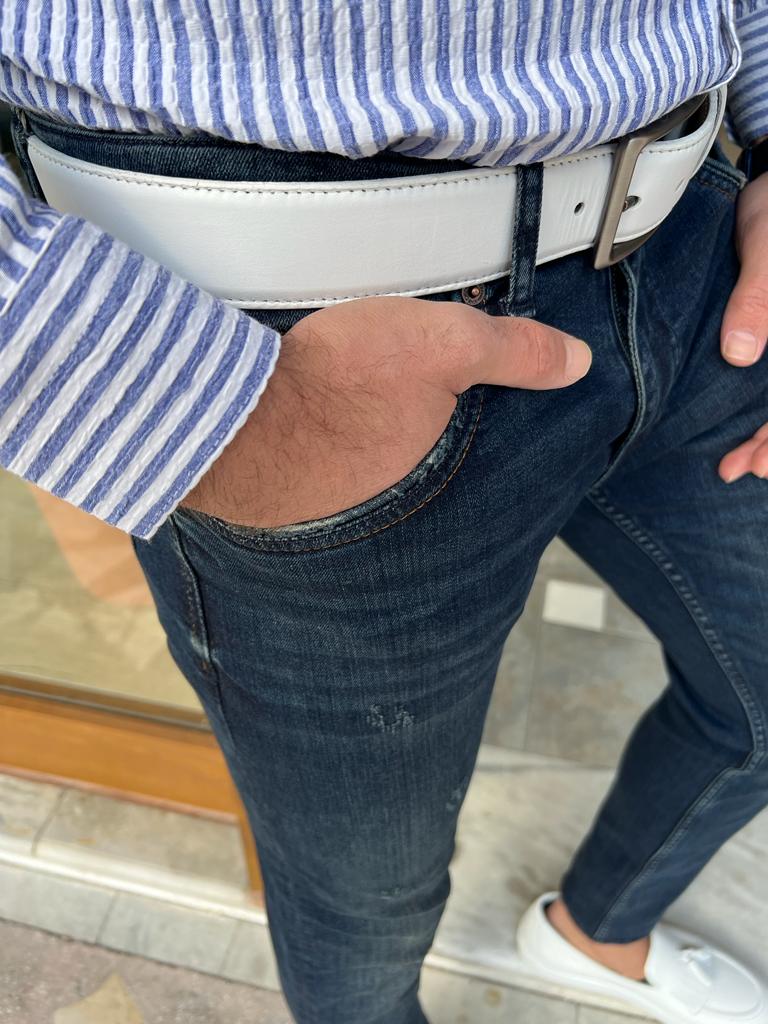 Bologna Dark Blue Slim Fit Jeans