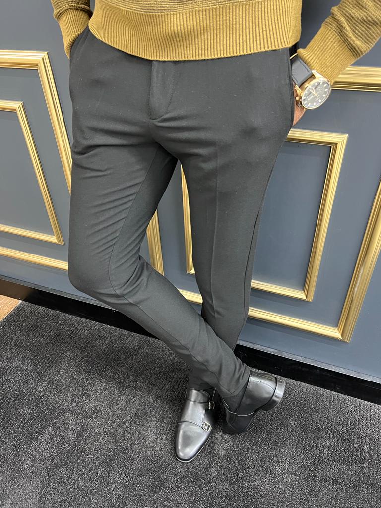 Maka Black Slim Fit Pants