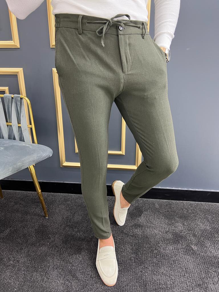 Gallen Khaki Slim Fit Pants