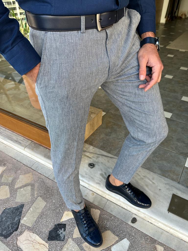 Contas Gray Slim Fit Pants