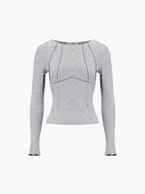 Basic Piping Long Sleeve Top