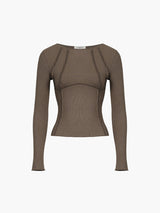 Basic Piping Long Sleeve Top