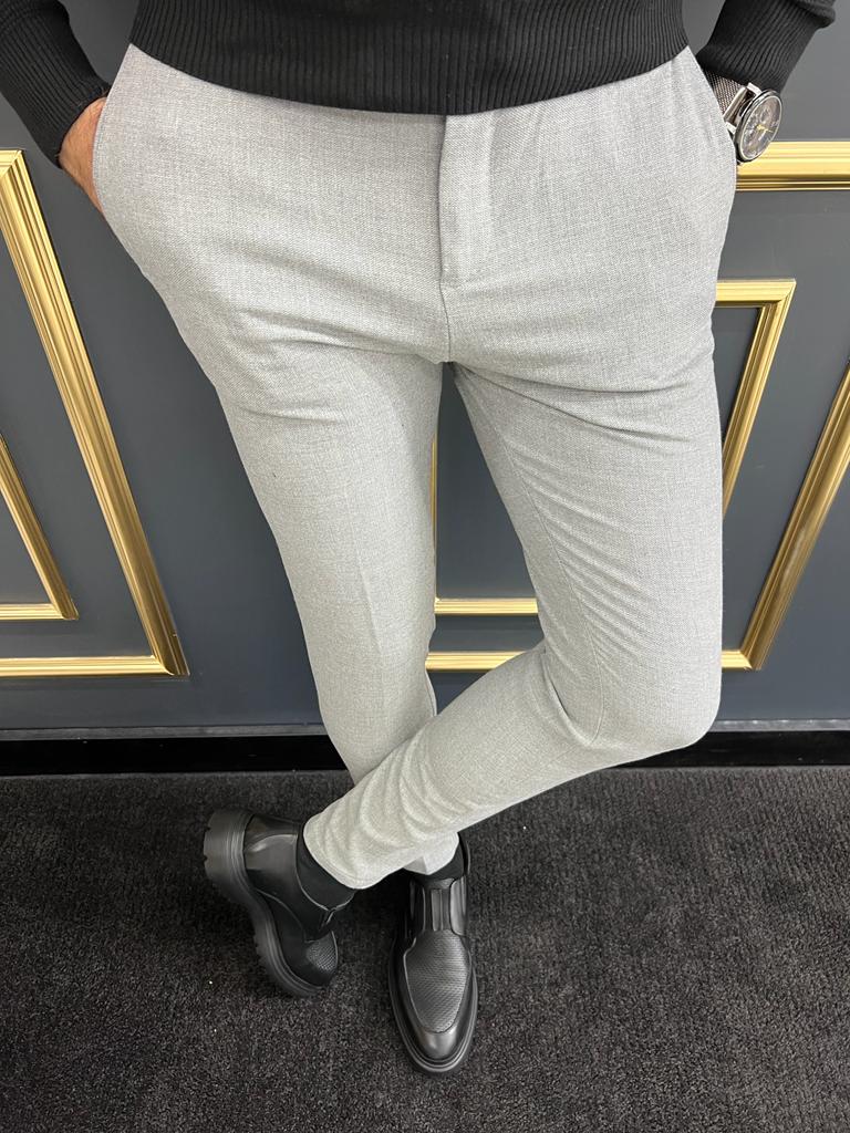 Maka Gray Slim Fit Pants