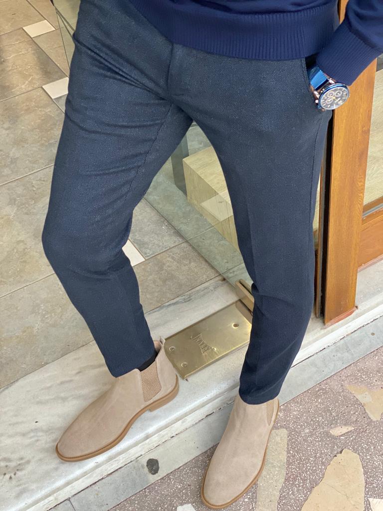 Genoa Dark Blue Slim Fit Pants