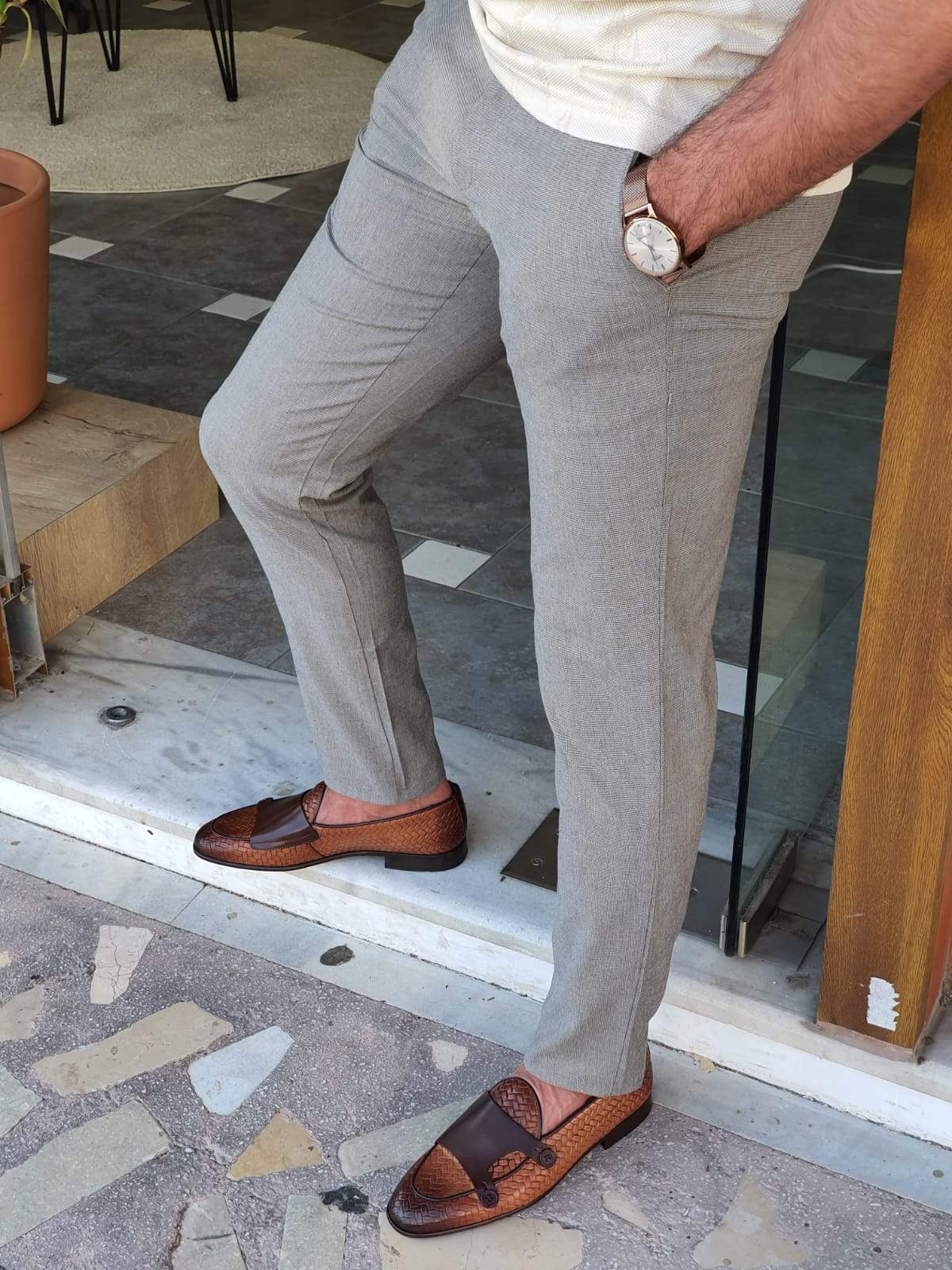 Cambridge Light Brown Slim Fit Pants
