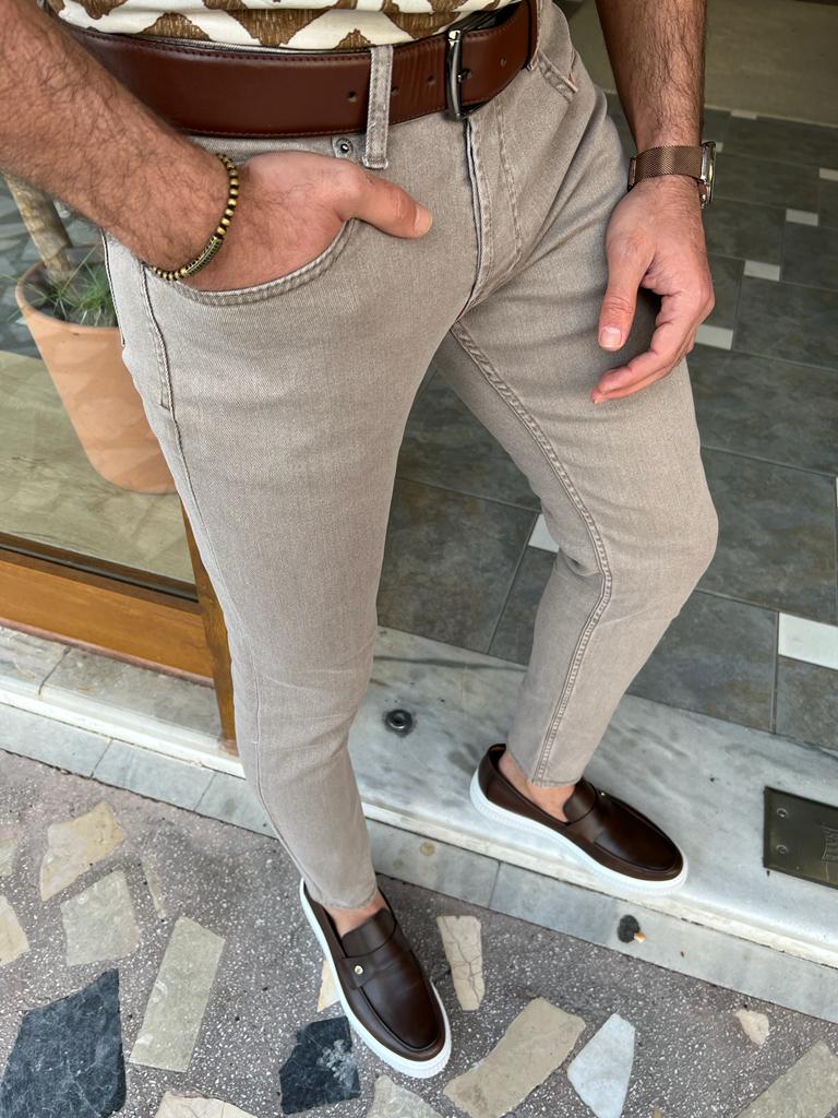 Cruz Beige Slim Fit Jeans