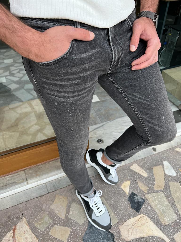 Carena Dark Gray Slim Fit Jeans