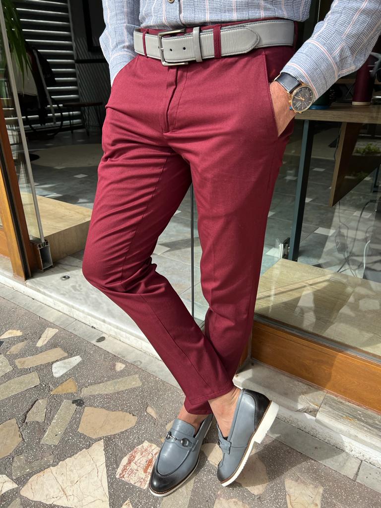 Firenze Claret Red Pants
