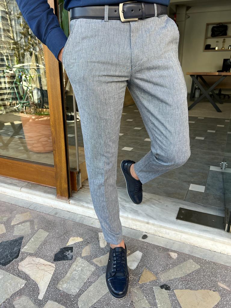 Contas Gray Slim Fit Pants