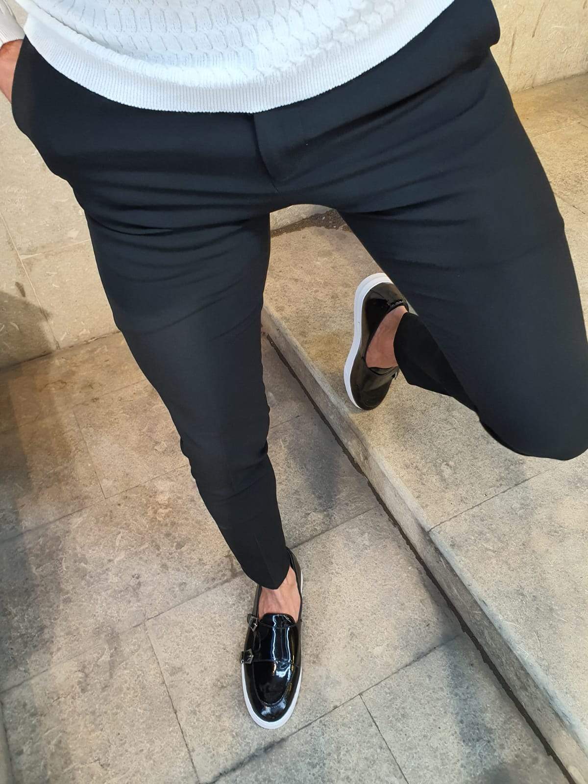 Elmore Black Super Slim Fit Pants