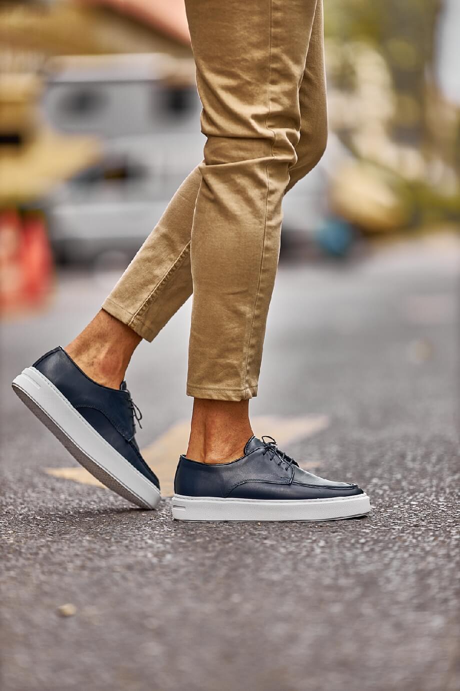 Navy Lace Up Shoes
